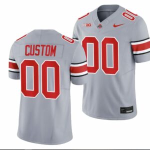 Custom Ohio State Buckeyes Jersey College Football Gray 2023