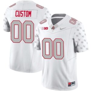 Custom Ohio State Jersey Name and Number Football Stitched Style 1 White Special