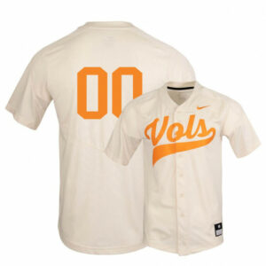 Custom Tennessee Vols Baseball Jersey Name, Number College White Elite