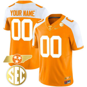 Custom Tennessee Volunteers Jersey Name and Number ?Checkerboard? College Football Stitched ? Alternate Orange