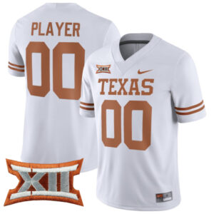 Custom Texas Longhorns Jersey Name and Number College Football White Game