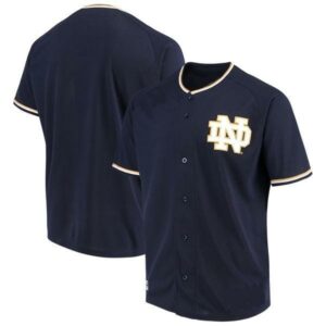 Notre Dame Fighting Irish Custom Name Number Baseball Jersey Navy