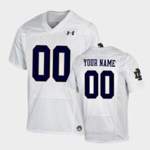 Notre Dame Fighting Irish Custom Name and Number NCAA Football Jersey White