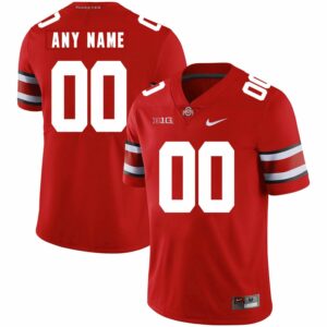 Custom Ohio State Football Jersey Name and Number Big Patch Red