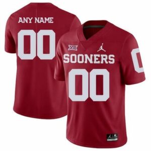 Custom OU Jersey Red NCAA Oklahoma Sooners College Football
