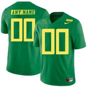 Oregon Custom Jersey Name and Number NCAA College Football Apple Green