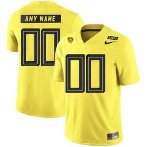Custom Oregon Ducks Jersey Name and Number NCAA College Football Yellow