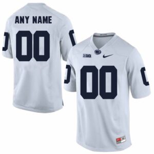 Penn State Nittany Lions Custom Name Number Football Jersey White Big Patch