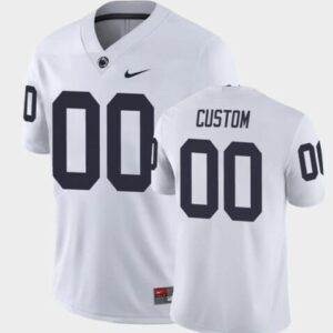 Custom PSU Jersey Name and Number NCAA College Football Game White