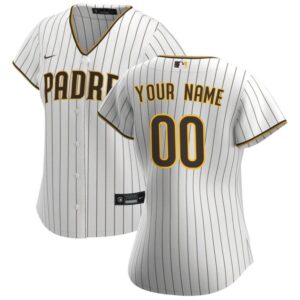 Women's San Diego Padres Home Replica Custom Jersey - White