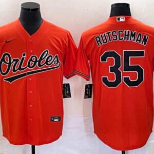 Men's Or Youth Adley Rutschman #35 Baltimore Orioles Home Replica Jersey - Orange