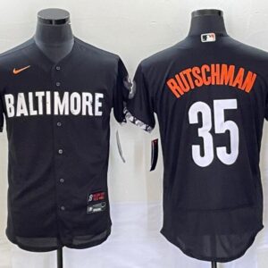Men's Or Youth Adley Rutschman #35 Baltimore Orioles Home Replica Jersey - Black