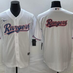 Men's Or Youth Texas Rangers Home Blank Replica Jersey - White