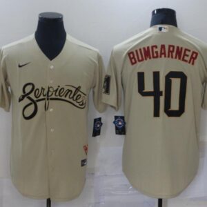 Men's Or Youth Madison Bumgarner #40 Arizona Diamondbacks City Connect Jersey - Sand Christmas Gift