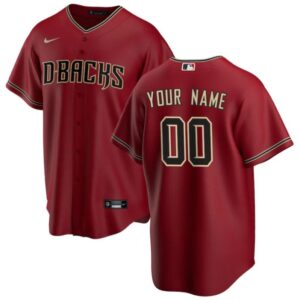 Custom Men's Or Youth Diamondbacks Home Jersey - Red Christmas Gift