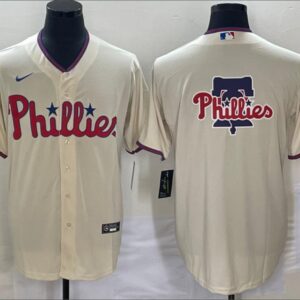 Men's Or Youth Philadelphia Phillies Home Jersey - Cream Christmas Gift