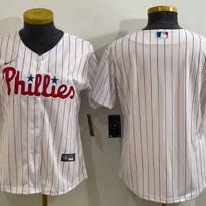 Women's Or Youth Philadelphia Phillies Home Jersey - White Christmas Fans Gift