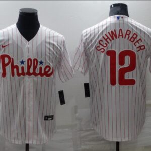 Men's Or Youth Kyle Schwarber #12 Philadelphia Phillies Home Jersey - White Christmas Gift