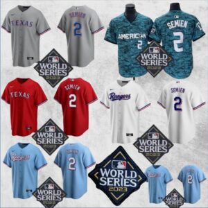 Marcus Semien #2 Texas Rangers 2023 World Series Home Jersey Christmas Gift