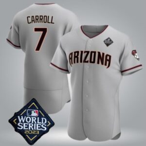 Men's Or Youth Corbin Carroll #7 Arizona Diamondbacks 2023 World Series Home Jersey - Gray Christmas Gift