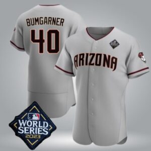 Men's Or Youth Madison Bumgarner #40 Arizona Diamondbacks 2023 World Series Home Jersey - Gray Gift