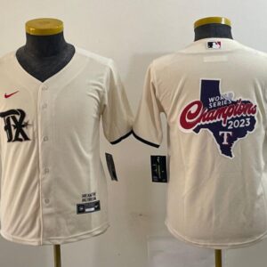 Women's Or Youth Texas Rangers 2023 World Series Champions Fashion Jersey Christmas Gift