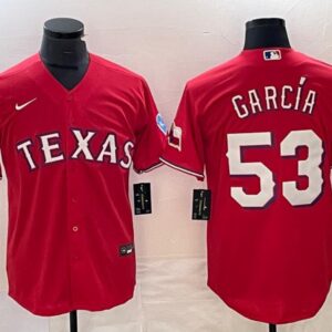 Men's Adolis Garcia #53 Rangers Home Jersey Christmas Gift