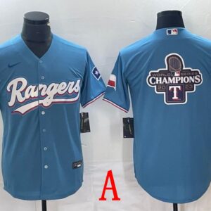 Men's Texas Rangers 2023 Home Fashion Light Blue Jersey Christmas Gift