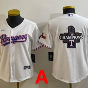 Women's Texas Rangers 2023 World Series White Fashion Jersey Christmas Gift