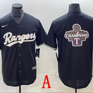Men's Texas Rangers 2023 Home Fashion Black Jersey Christmas Gift