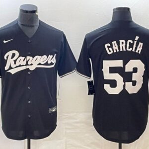 Men's Or Youth Adolis Garcia #53 Texas Rangers Home Jersey Black Christmas Gift