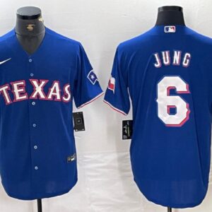 Men's Josh Jung #6 Texas Rangers Home Jersey Blue Christmas Gift