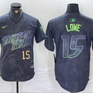 Men's Josh Lowe #15 Tampa Bay Rays 2024 City Connect Limited Jersey Charcoal Gift