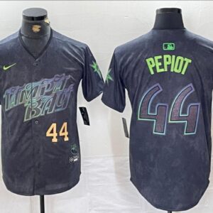 Men's Ryan Pepiot #44 Tampa Bay Rays 2024 City Connect Limited Jersey Charcoal Gift