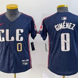 Youth Andres Gimenez #0 Cleveland Guardians 2024 City Connect Limited Jersey - Navy