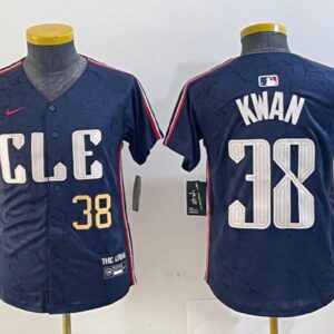 Youth Kwan #38 Cleveland Guardians 2024 City Connect Limited Jersey - Navy