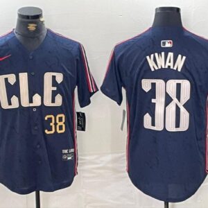 Men's Kwan #38 Cleveland Guardians 2024 City Connect Limited Jersey - Navy