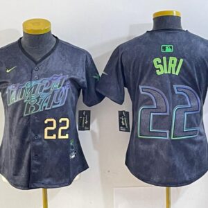 Women's Jose Siri #22 Tampa Bay Rays 2024 City Connect Limited Jersey Charcoal Gift