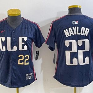Women's Jose Naylor #22 Cleveland Guardians 2024 City Connect Limited Jersey - Navy