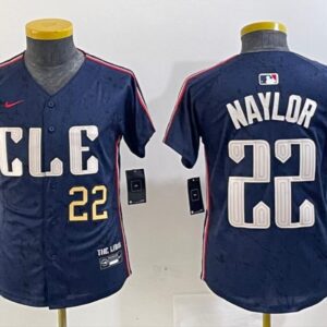 Youth Jose Naylor #22 Cleveland Guardians 2024 City Connect Limited Jersey - Navy