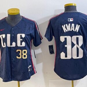 Women's or Youth Kwan #38 Cleveland Guardians 2024 City Connect Limited Jersey - Navy