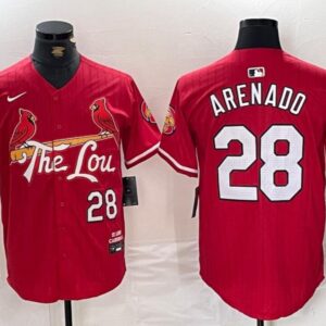 Men's Nolan Arenado #28 St. Louis Cardinals 2024 City Connect Limited Player Jersey - Red