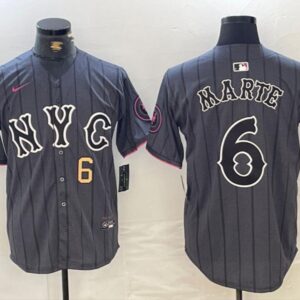 Men's Starling Marte #6 New York Mets 2024 City Connect Limited Player Jersey Graphite Gift