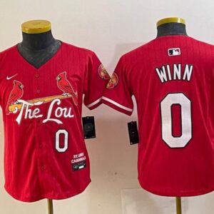 Women's or Youth Masyn Winn #0 St. Louis Cardinals 2024 City Connect Limited Jersey Red