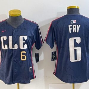 Women's David Fry #6 Cleveland Guardians 2024 City Connect Limited Jersey - Navy