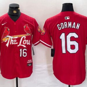 Men's Nolan Gorman #16 St. Louis Cardinals 2024 City Connect Limited Player Jersey - Red