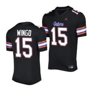 Florida Gators Derek Wingo Jersey #15 Alternate Game Black 2023 Salute To Service Uniform