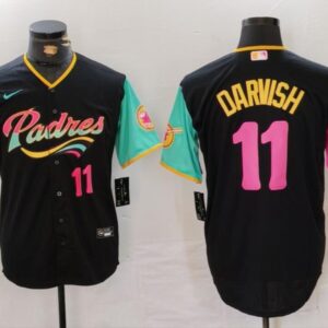 Men's Yu Darvish #11 San Diego Padres City Connect Limited Jersey - Black