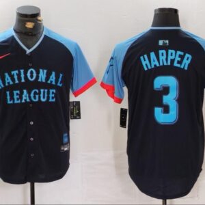 Men's Bryce Harper #3 National League 2024 All-Star Game Limited Player Jersey - Navy