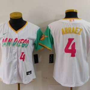 Women's Luis Arraez #4 San Diego Padres 2024 City Connect Limited Player Jersey - White